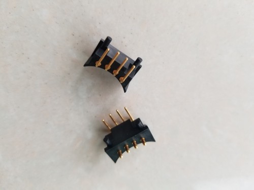 Test contact pins by plunger and tube