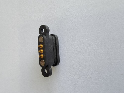 Magnetic Pogo pin is a formed by plastic box and brass pin a  basic components