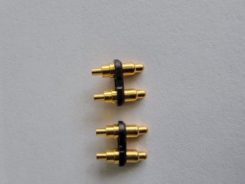 Brass crimp connectors by plunger and tube and a spring