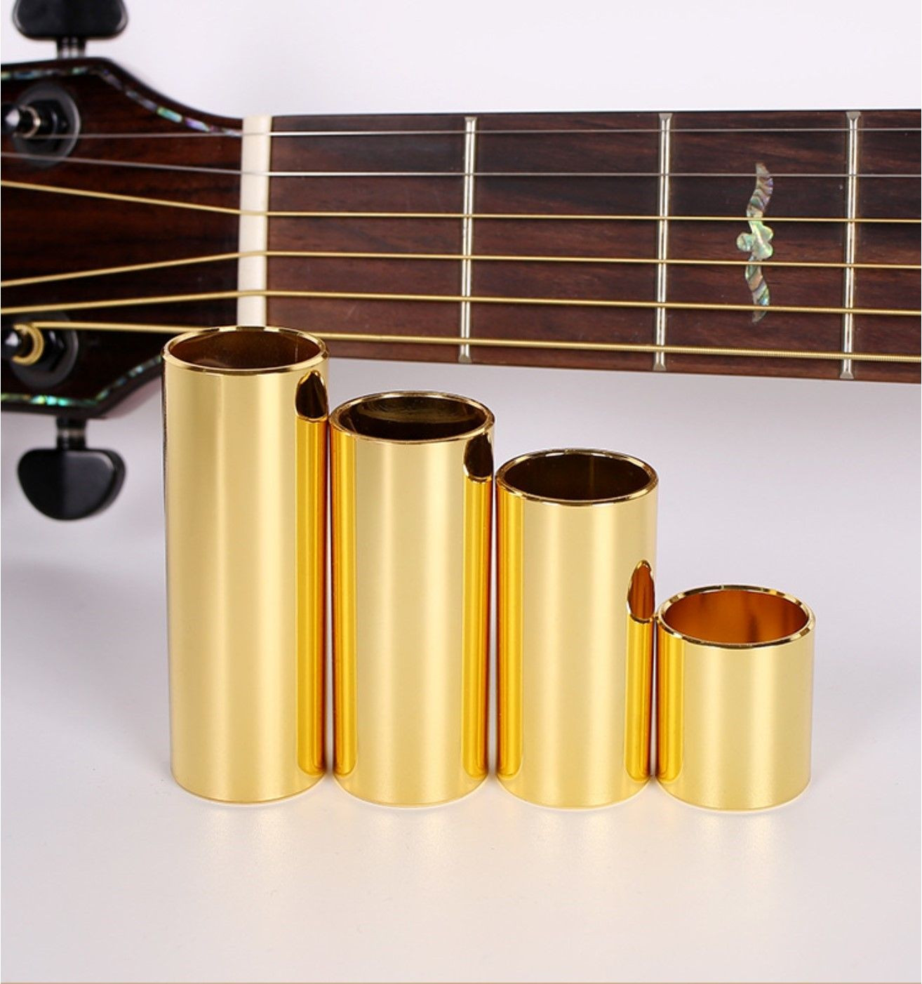 Brass Guitar Slide Hollow Magnesium Hawaiian Slider for Acoustic Electric Guitar