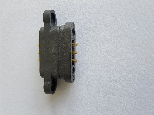 Magnetic Pogo pin is a formed by plastic box and brass pin a  basic components