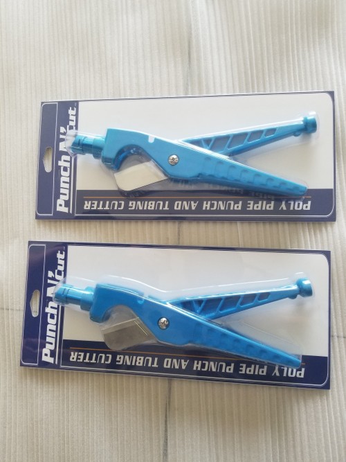 Multi-function tube cutter is a compact lightweight all around irrigation tool